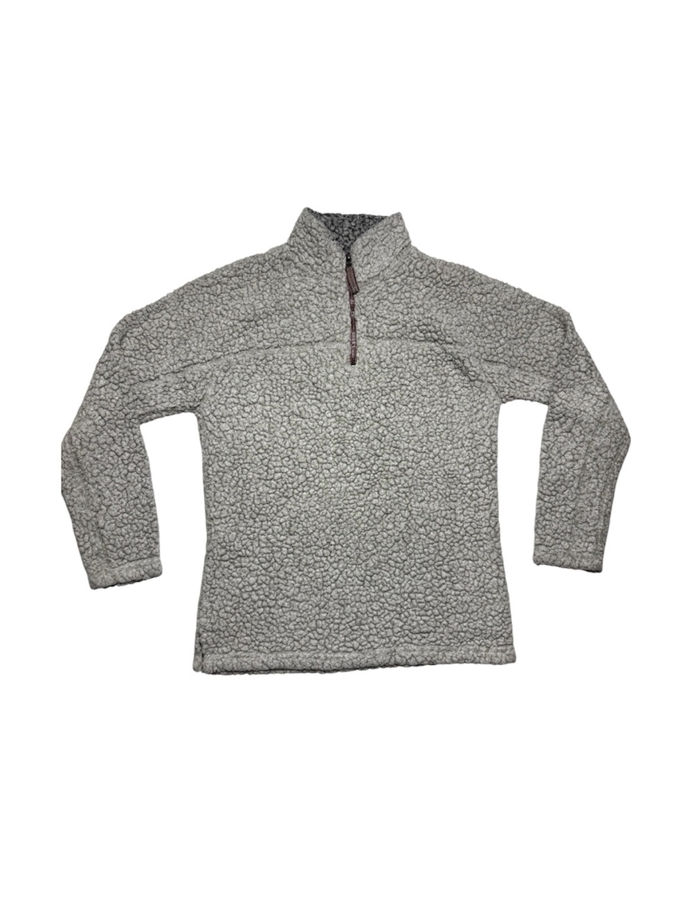 True Grit Men's Gray Sherpa Quarter-Zip Pullover Sweater xs